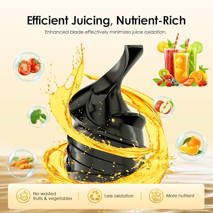Oraimo EasyJuice Mini Portable Slow Juicer , 500 milliliter 130 Watt Black - OMJ-201A