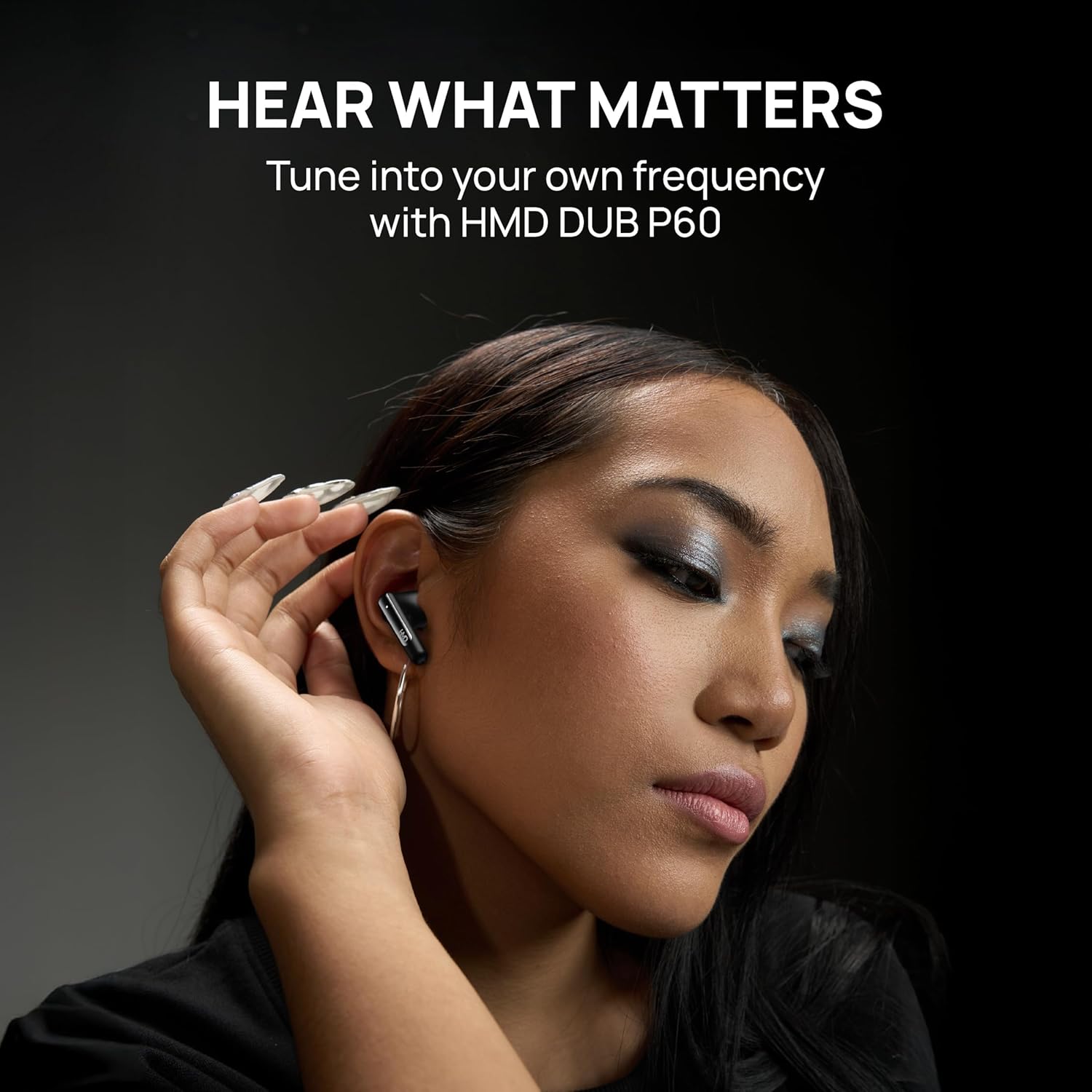HMD DUB P60 Earbuds , with Active Noise Cancellation , Black