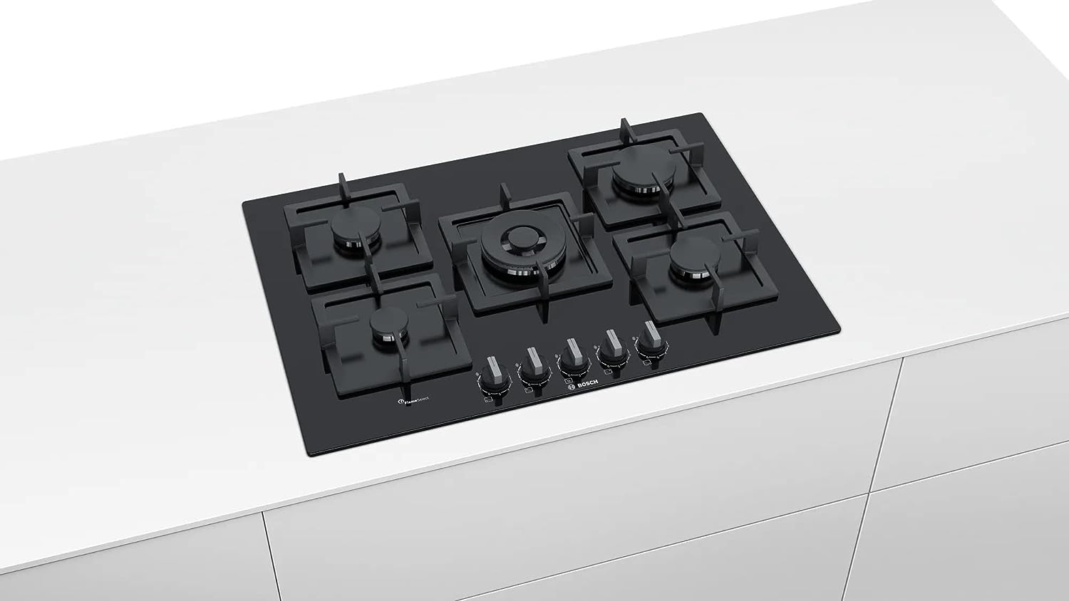 Bosch Serie 6 Gas Gas Built-in Hob ,80 Centimeter 5 Burners ,Black - PPQ7A6B20