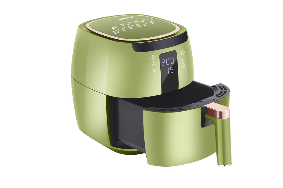 Swiss Pro Plus Digital Air Fryer , 7 Liter , 1750 Watt Green - SP-AF1750