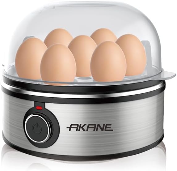 AKANE Egg Cooker 350 Watt Silver Black - A.0054