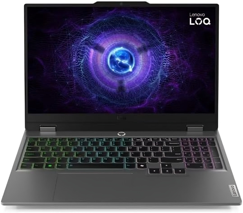 لاب توب لينوفو LOQ 15IAX9 - 83dv00rfax ، معالج انتل كور i7-13650HX 15.6 بوصة ، هارد 512 جيجا بايت SSD ، رام 24 جيجا بايت ، كارت شاشة انفيديا جي فورس RTX 3050 ،فري دوس - رمادي