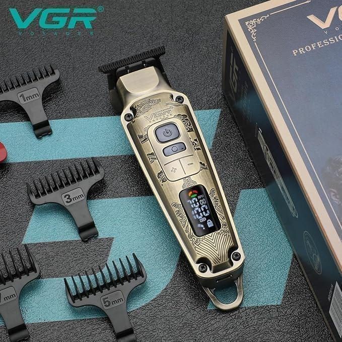 ماكينة حلاقة وتشذيب بالملحقات في جي ار ، ذهبي - V-901