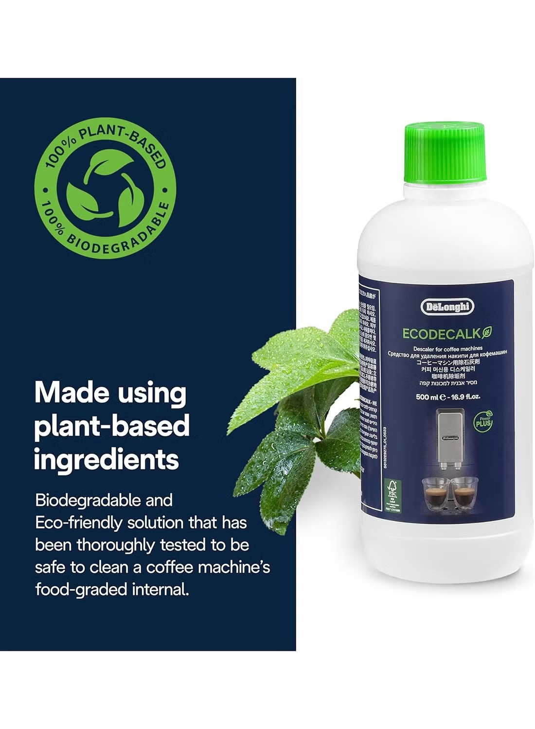 Delonghi EcoDecalk Natural Descaler ,White - DLSC500
