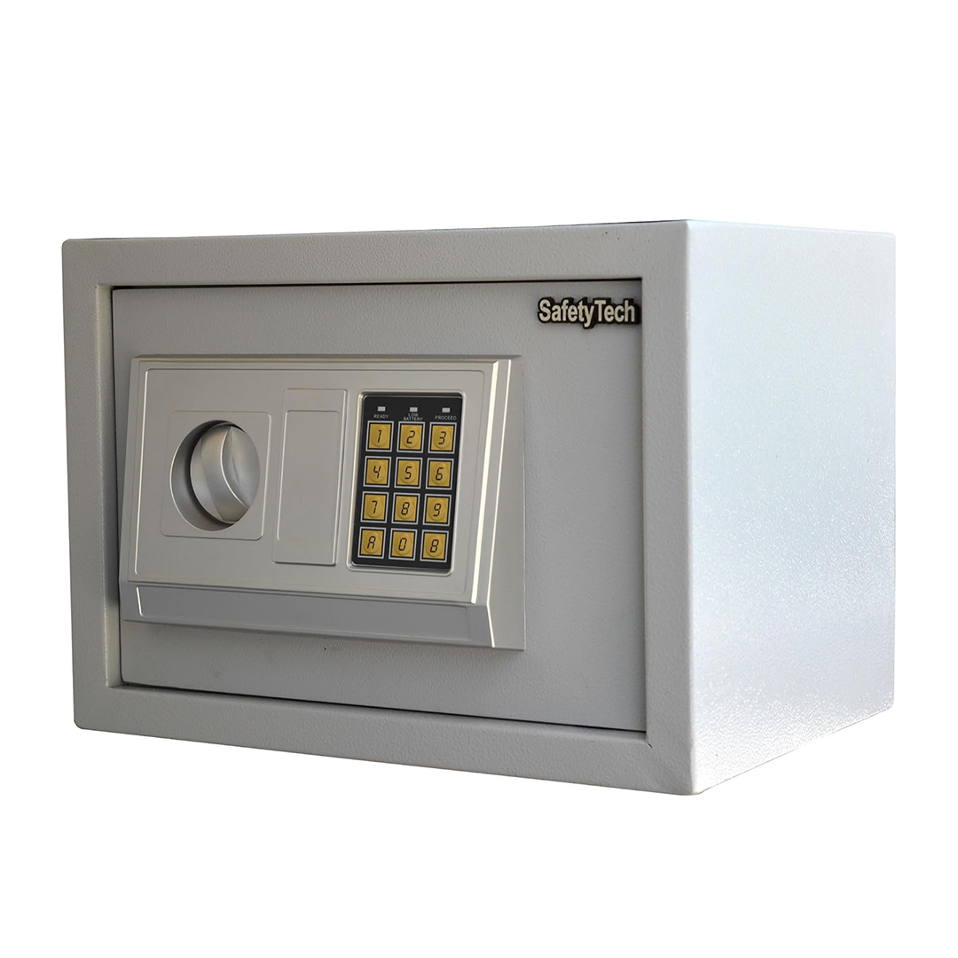 Safety Tech Digital Electronic with Key Lock Safe Box ,25 Liter ,Gray - GN25 EIA 611