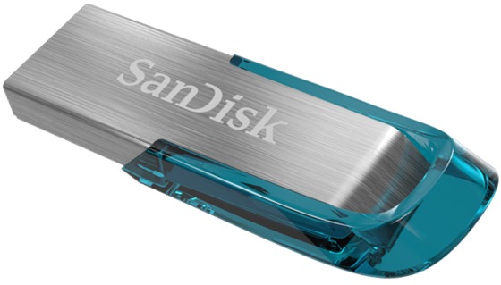 Sandisk Ultra Flair USB 3 Flash Drive , 128 GB , Blue - SDCZ73-128G-G46