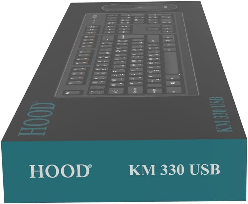 كيبورد للعمل هوود ، اسود - KM 330
