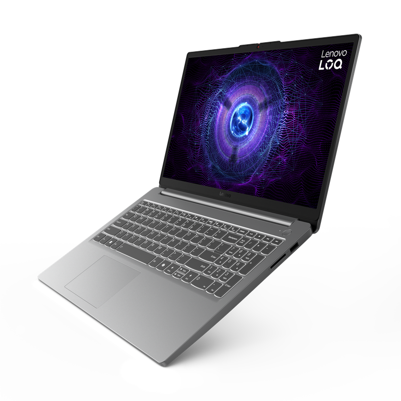 لاب توب لينوفو LOQ 15IAX9E ، معالج انتل كور i5-12450HX 15.6 بوصة ، هارد 512 جيجا بايت ، رام 16 جيجا بايت ، كارت شاشة انفيديا جي فورس RTX 4050 ،فري دوس - رمادي لونا