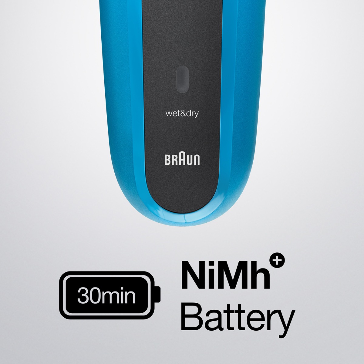 ماكينة حلاقة كهرباء براون 310BLK ، استخدام جاف ورطب ، اسود وازرق - 310s