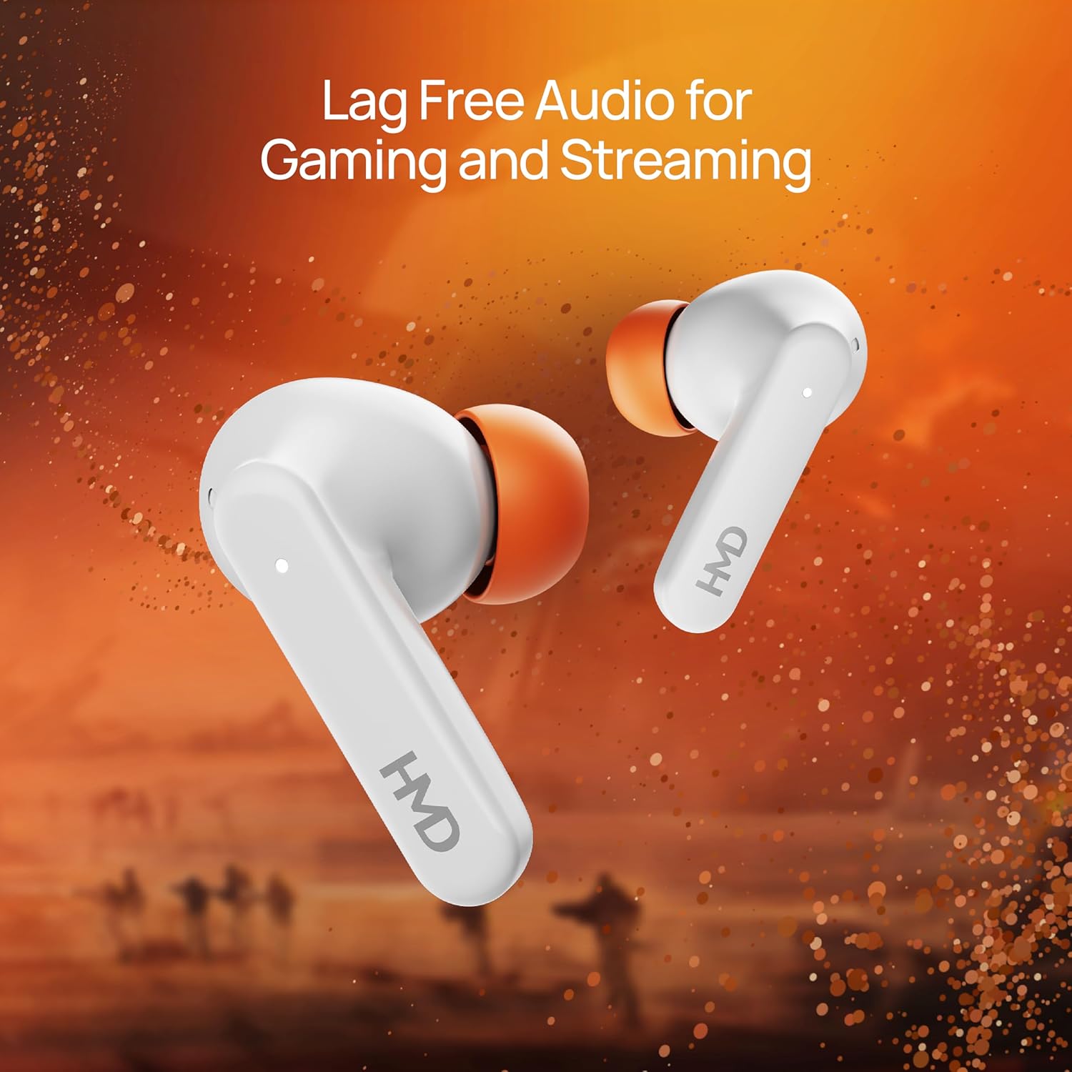 HMD DUB P70 Earbuds , with Environmental Noise Cancellation , White