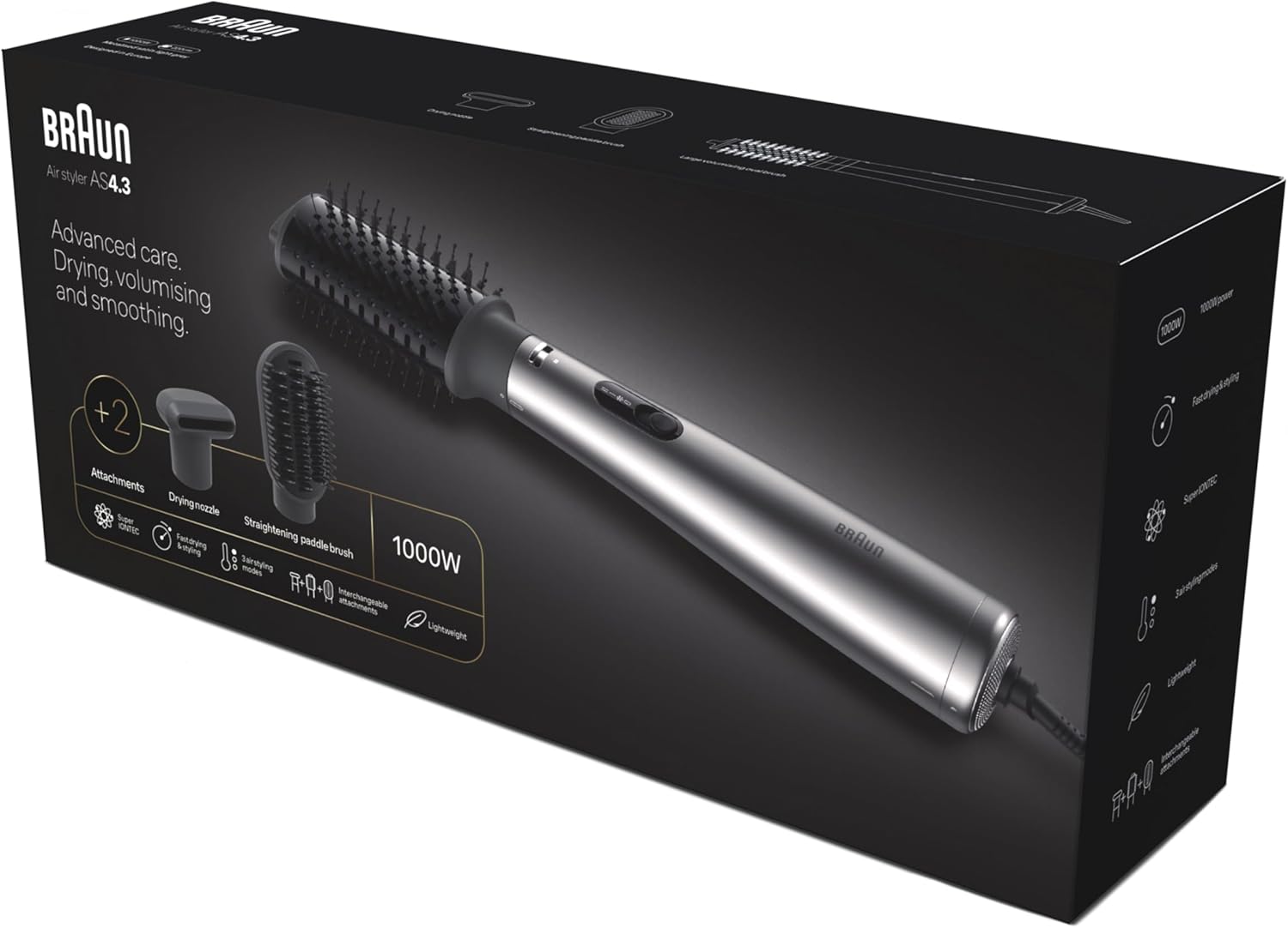 Braun AS4.3 Hair Brush , Grey - BRAS430E
