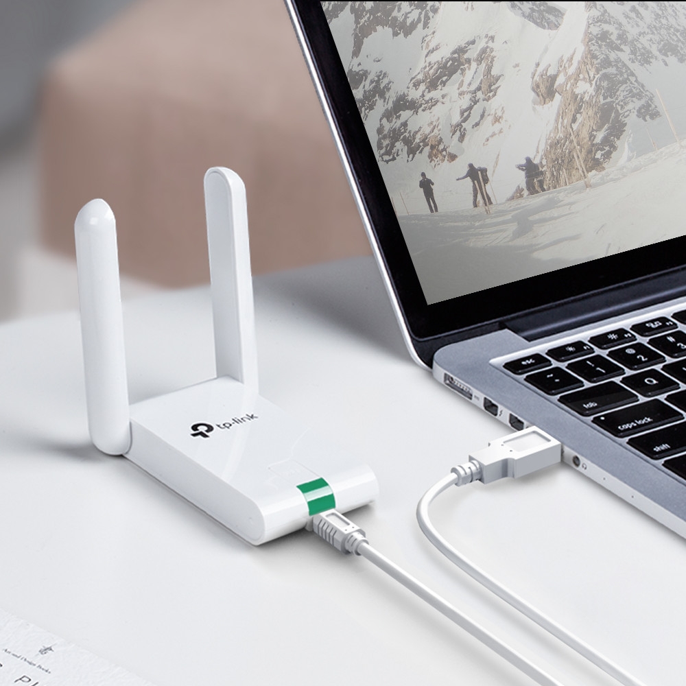 محول USB لاسلكي تي بي لينك هاي جرين ،ميني USB 2 ،ابيض - TL-WN822N