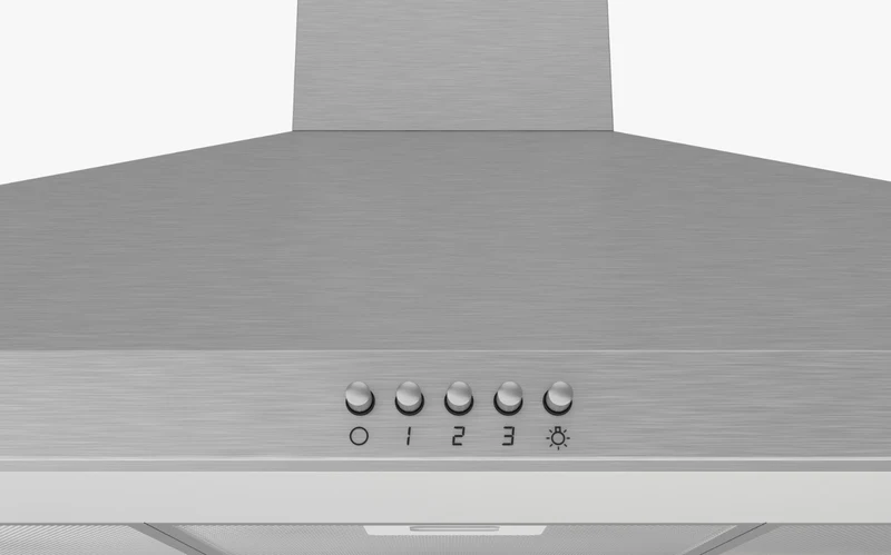 Passap Built-In Pyramids Hood , 90 Centimeter , Silver - D004-90-IX