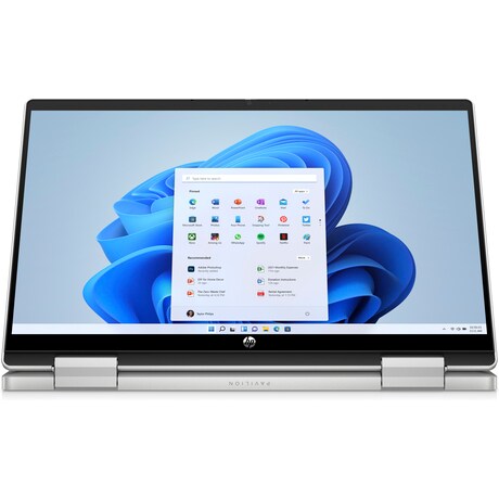 لاب توب اتش بي بافيليون X360 14-EK0011NE ، معالج انتل كور i5-1235U 14 بوصة ، هارد 512 جيجا بايت SSD ، رام 8 جيجا بايت ، كارت شاشة انتل ايريس XE جرافيكس ،ويندوز 11 - فضي