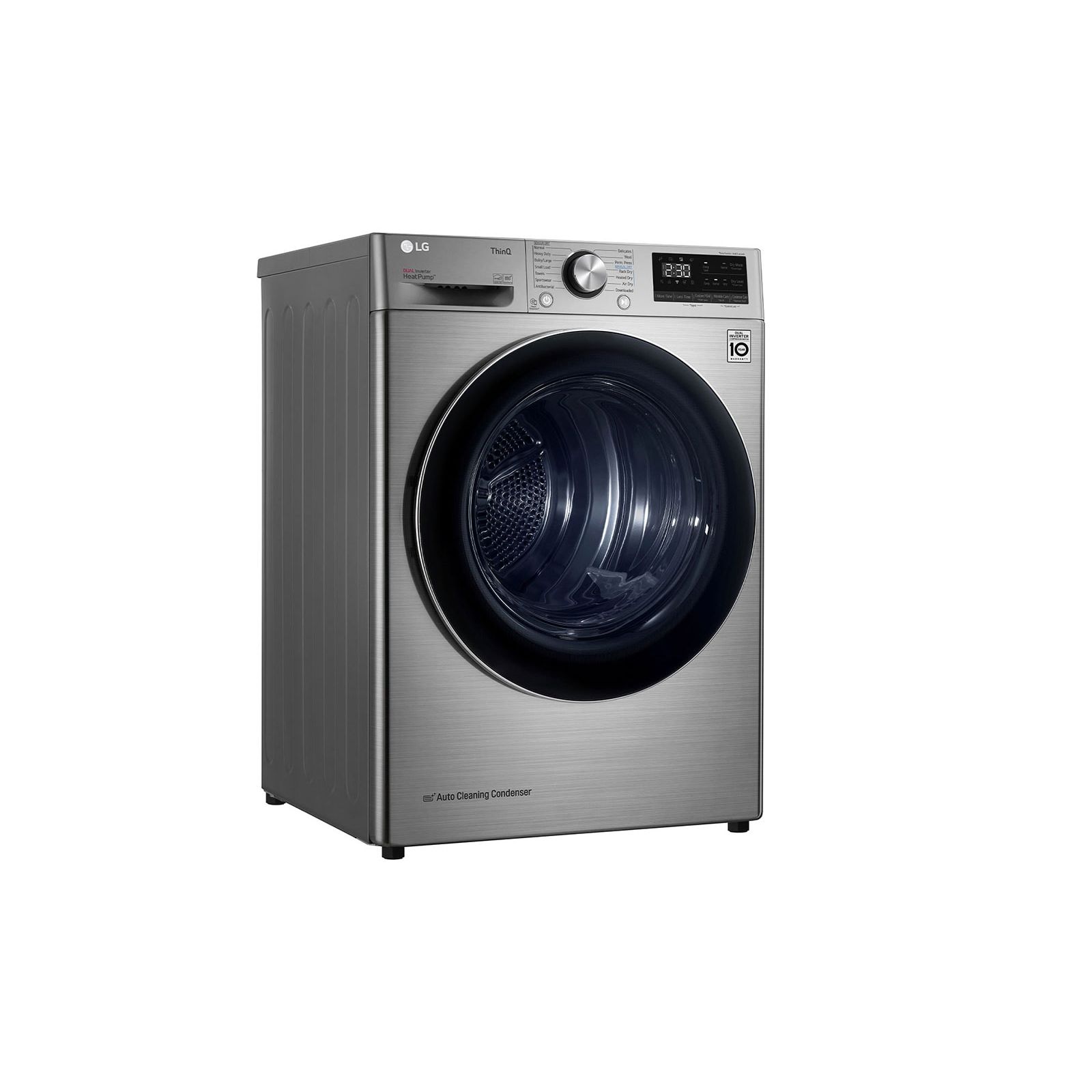 مجفف ملابس ال جي ، سعة 10.1 لتر ، بلاتنيوم - RH10V9PV2W