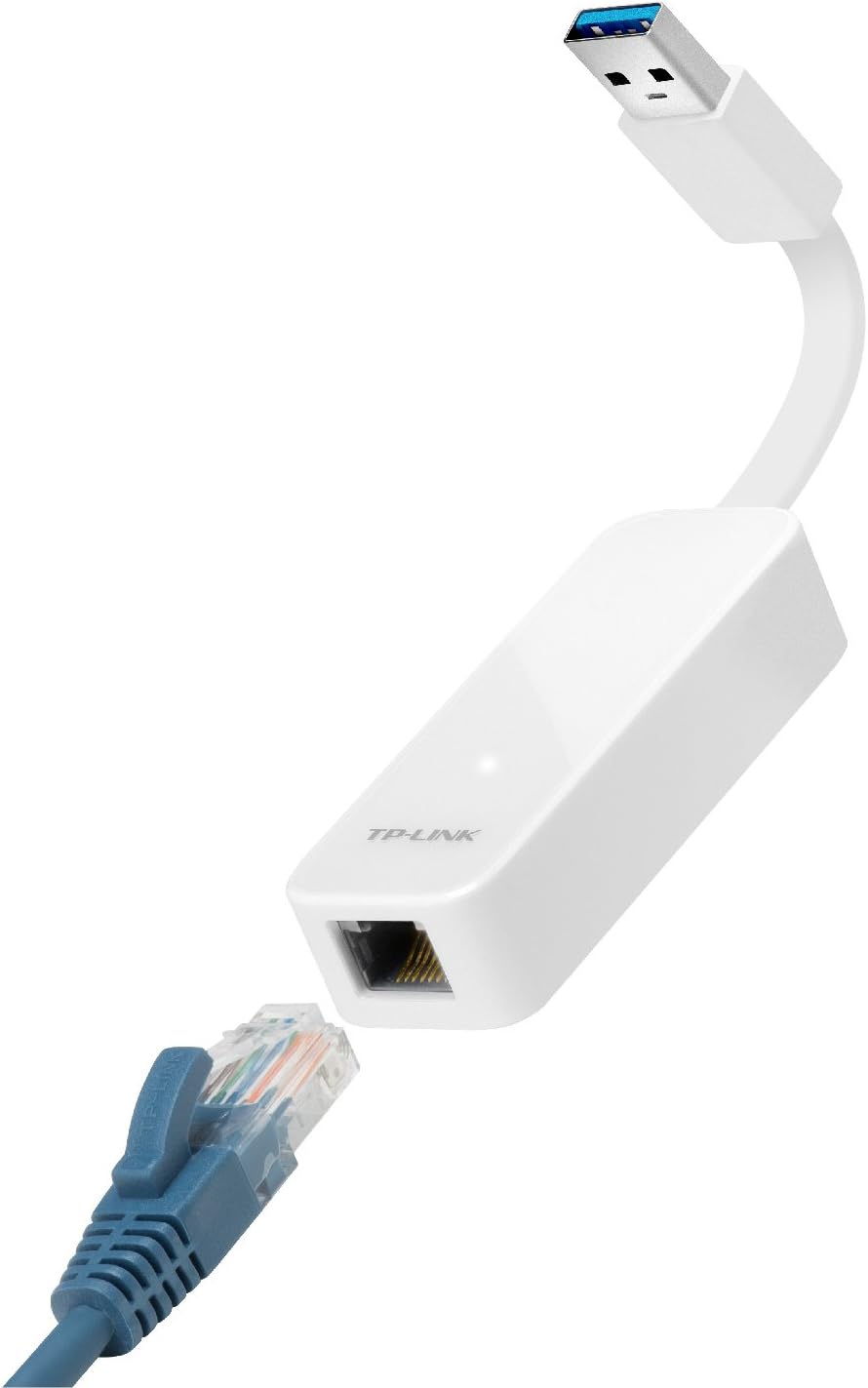 Tp-Link Wireless USB Adapter ,USB 3 & RJ45 ,White - UE300