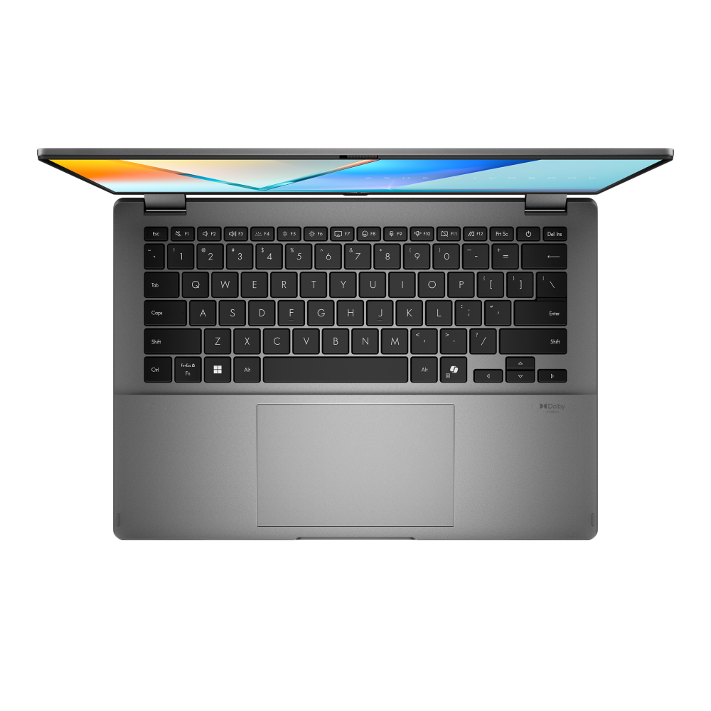 لاب توب 2 في 1 اسوس فيفو بوك 14 فليب - TP3407SA-SG157W ، معالج انتل الترا 7 256V 14 بوصة ، هارد 512 جيجا بايت SSD ، رام 16 جيجا بايت ، كارت شاشة انتل Arc جرافيكس ،ويندوز 11 - رمادي مطفي