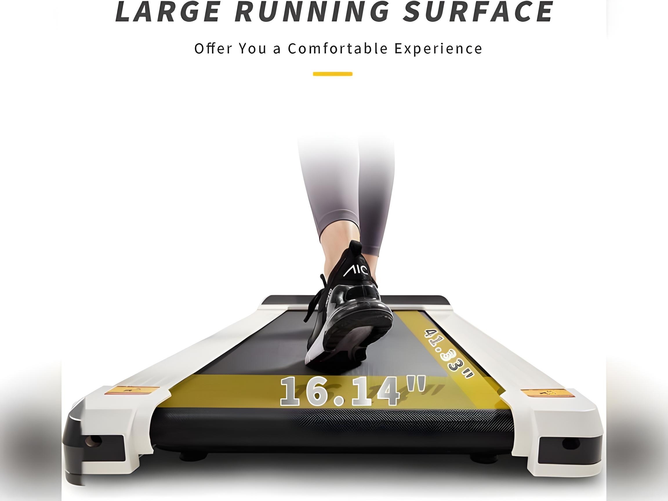 UMAY Walking Pad Treadmill , 100 Kilogram 1.5 horsepower , White