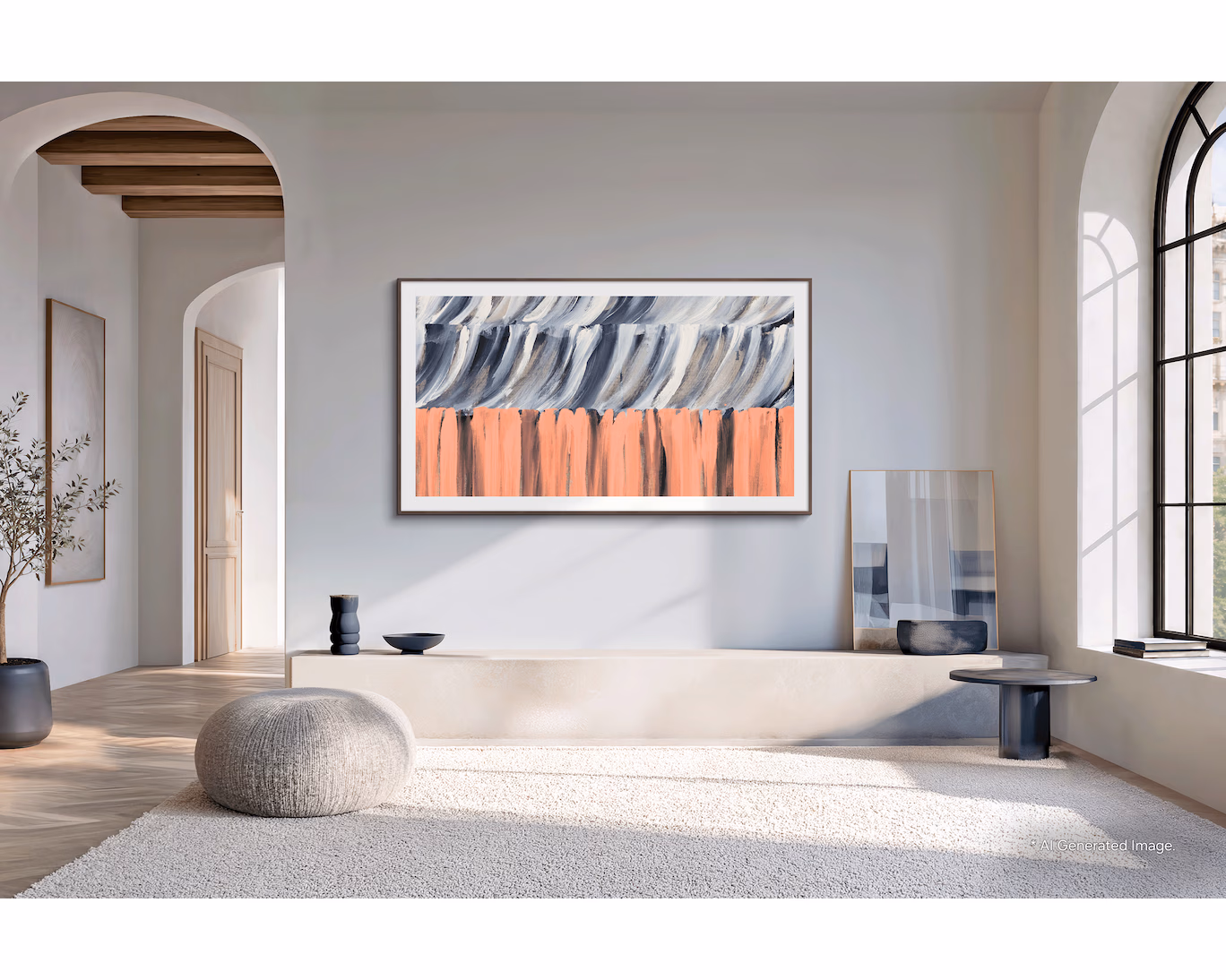 تلفزيون سمارت بإطار سامسونج ، مقاس 65 بوصة ، OLED ، دقة 4K UHD - 65LS03H
