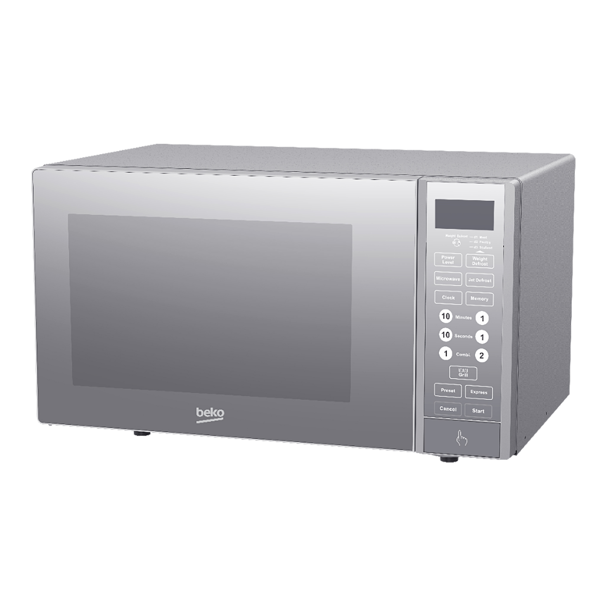 Beko Microwave with Grill , 23 Liter 800 Watt , Grey - MGF23330S