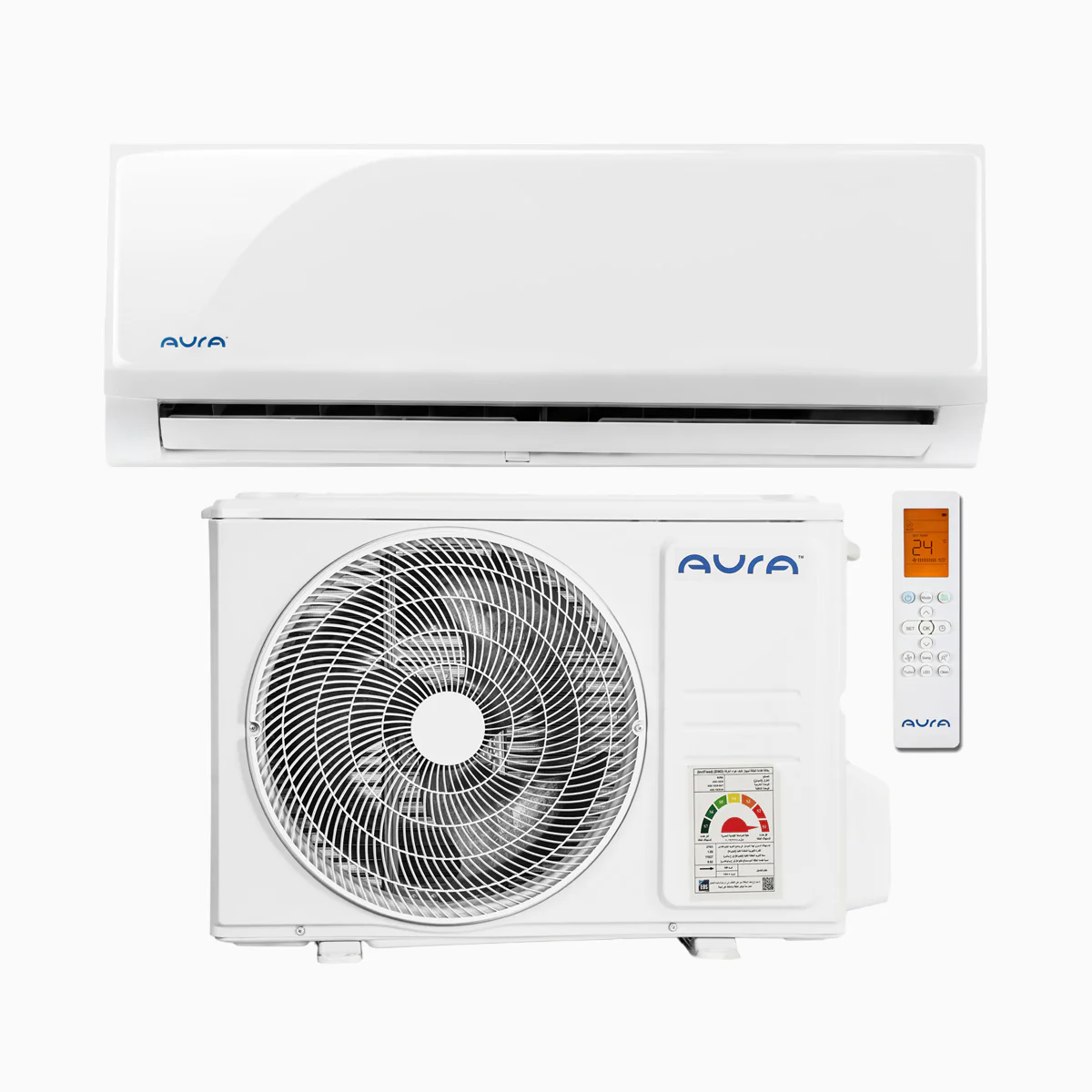 Aura Split Air Conditioner ,1.5 horsepower Only Cooling ,White - AGE-12CO