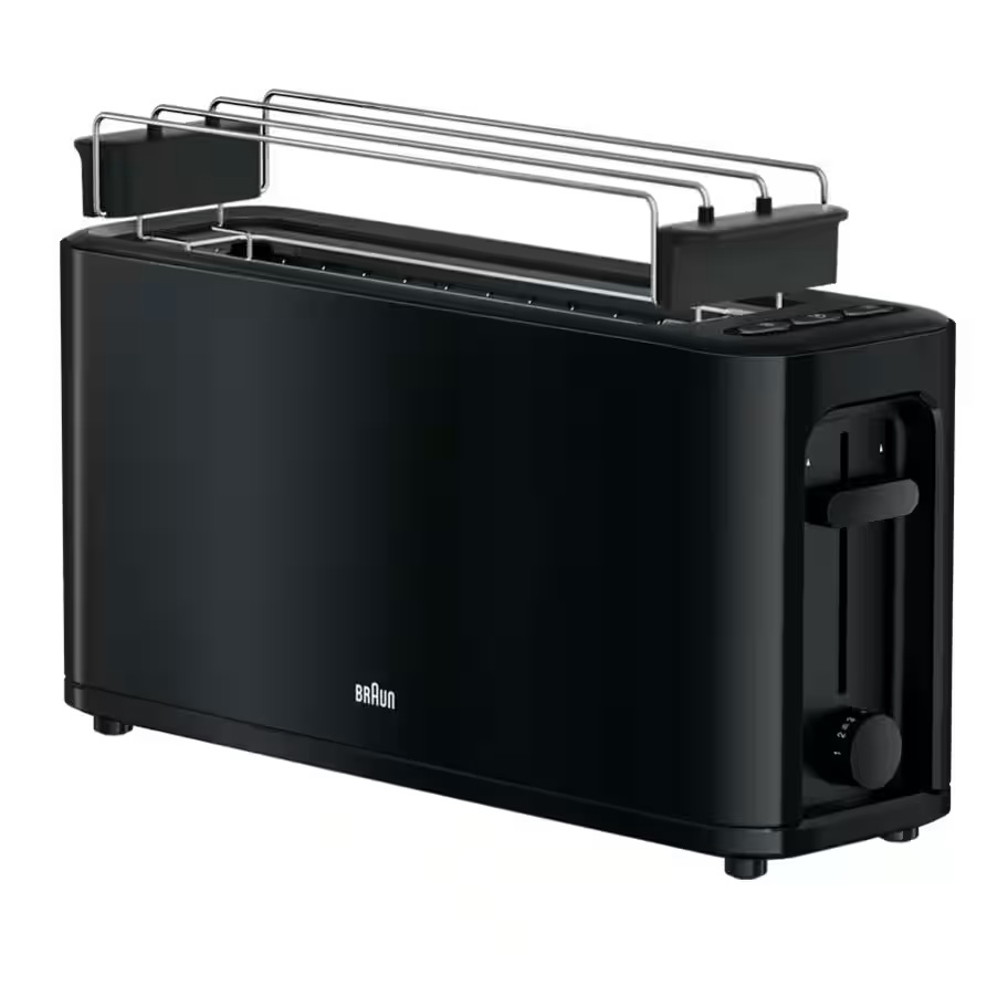 Braun PurEase Toaster , 2 Slices 1000 Watt Black - HT 3110
