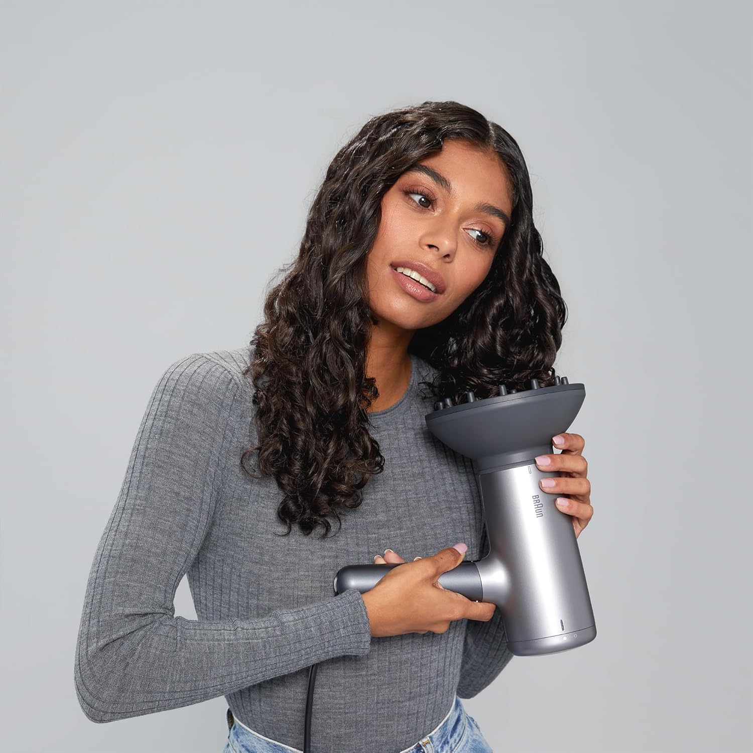 Braun HD 4.3 Hair Dryer 2200 Watt , Black Silver - BRHD435SDE