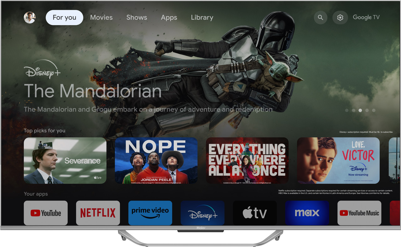 شاشة تلفزيون سمارت هاير ، مقاس 65 بوصة ، QLED ، دقة 4K UHD ، بريسيفر داخلي - H65S90EU