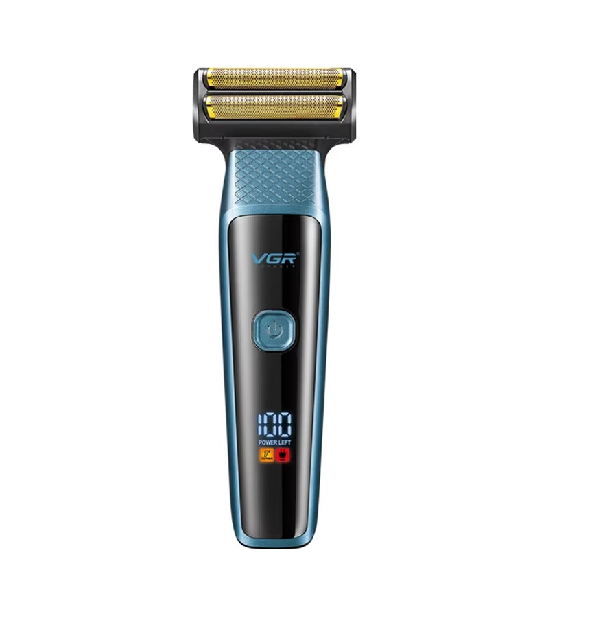 ماكينة حلاقة كهرباء في جي ار Professional 3 in 1 ، استخدام جاف ، اسود وازرق - V-366