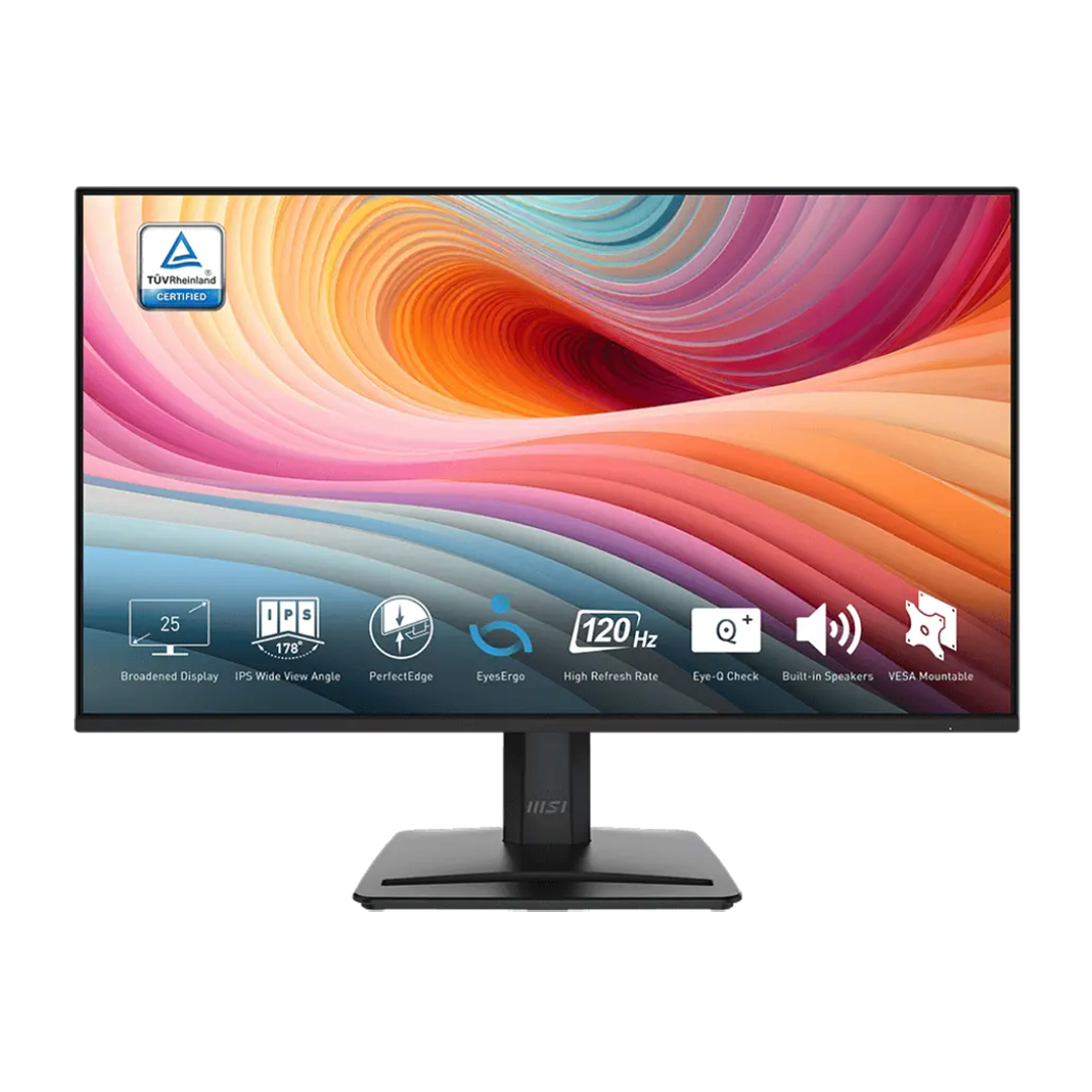شاشة ام اس اي برو MP251 E2 ، مقاس 24.5 بوصة ، معدل تحديث 120 هرتز ، معدل استجابة 1 مللي ثانية ، اسود