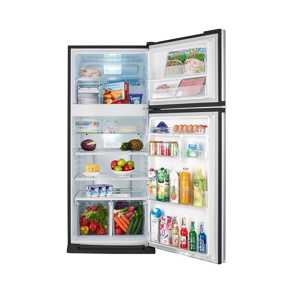 Sharp NoFrost Top Freezer Refrigerator , 450 Liter Inverter Motor , Black - SJ-GV58G-BK