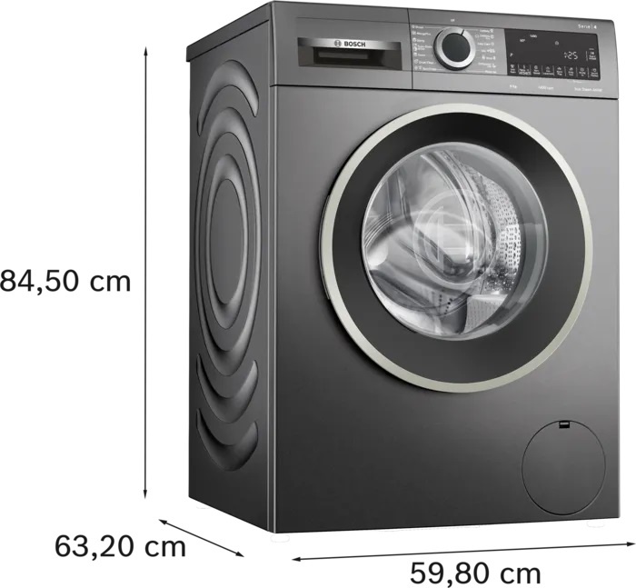 Bosch Series 4 Front Load Washing Machine , 9 kg , Graphite Gray - WGA244ZREG