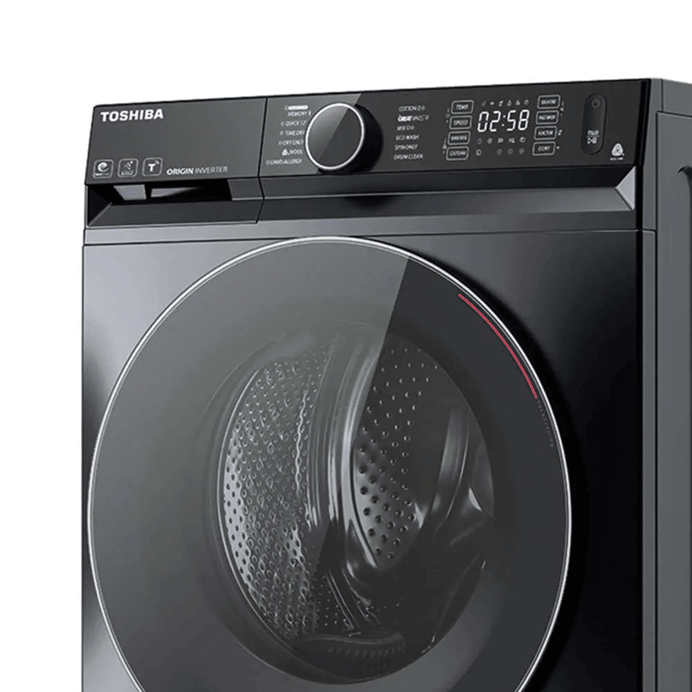 غسالة فول اتوماتيك انفرتر توشيبا T15 Series ، سعة 9 كجم ، رمادي - TWD-BM100GF4EGMK