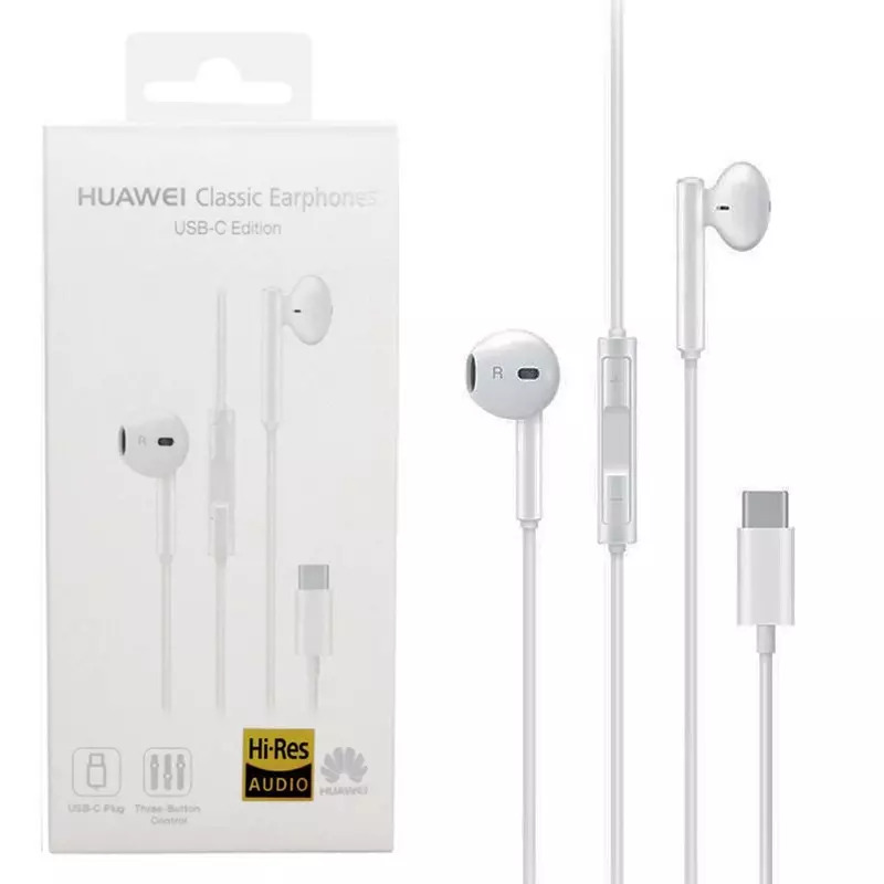Huawei CM33 Wired Earphones with Microphone , White