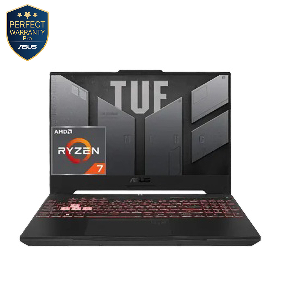 لاب توب اسوس TUF Gaming W11 - FA507NUR-LP007W ، معالج ايه ام دي رايزن 7 7435HS 15.6 بوصة ، هارد 512 جيجا بايت SSD ، رام 16 جيجا بايت ، كارت شاشة انفيديا جي فورس RTX 4050 ،ويندوز 11 - رمادي جايجر