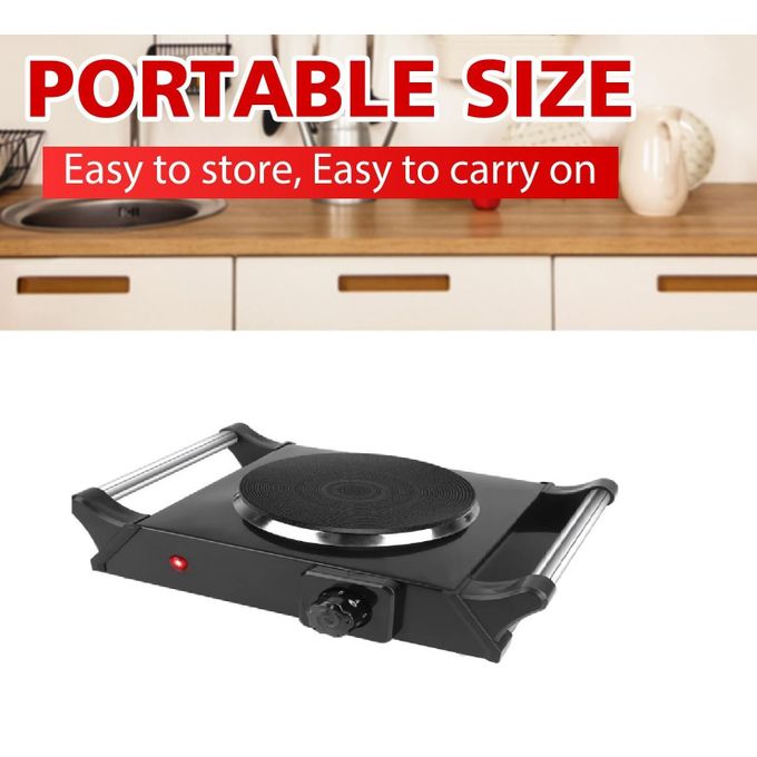 Raf Electric Hot Plate ,1 Plate Burners ,1000 Watt Black - R.8068