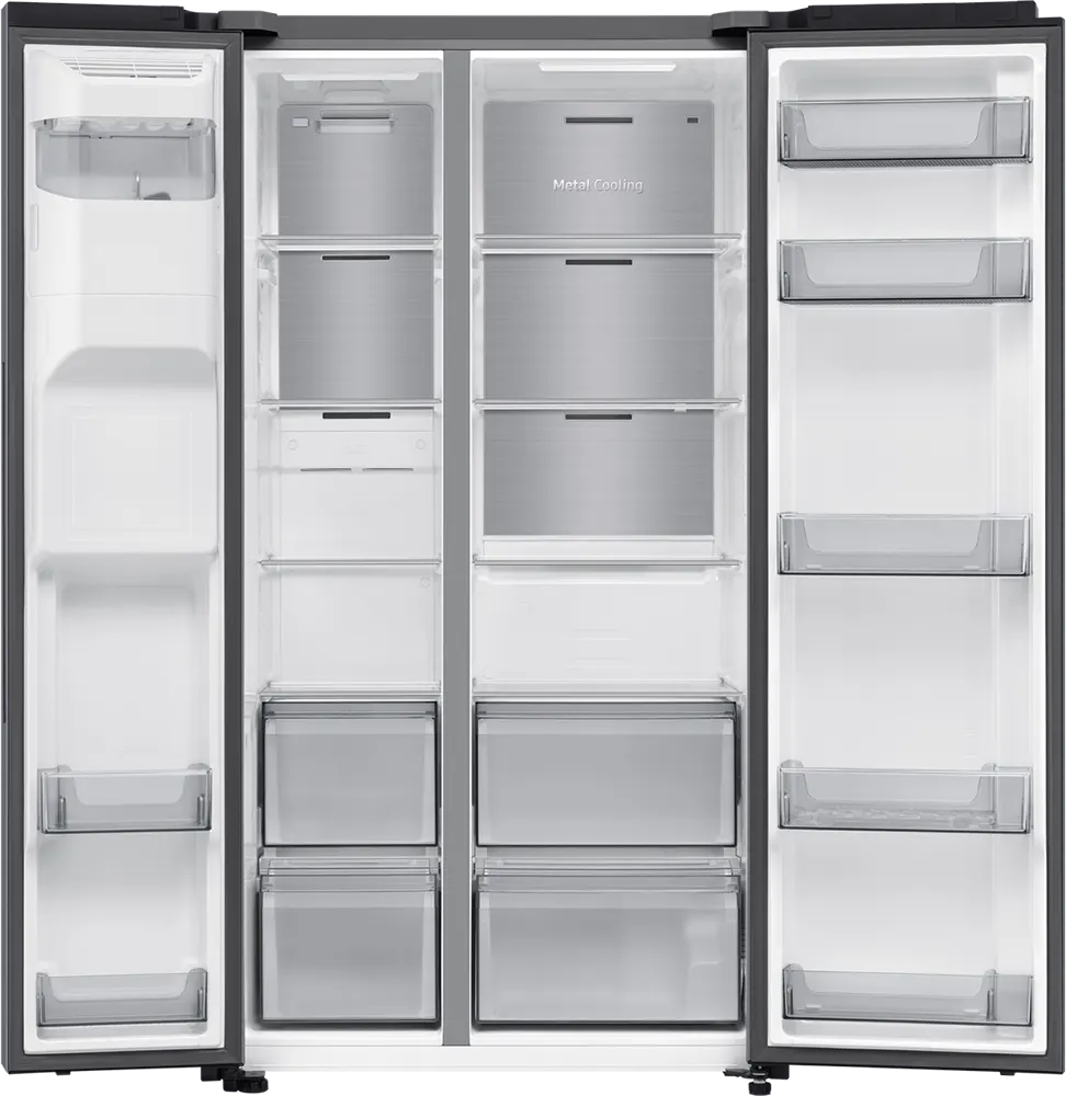 Samsung NoFrost Side-by-side Refrigerator , 640 Liter Inverter Motor , Inox - RS70F64KAT/MR