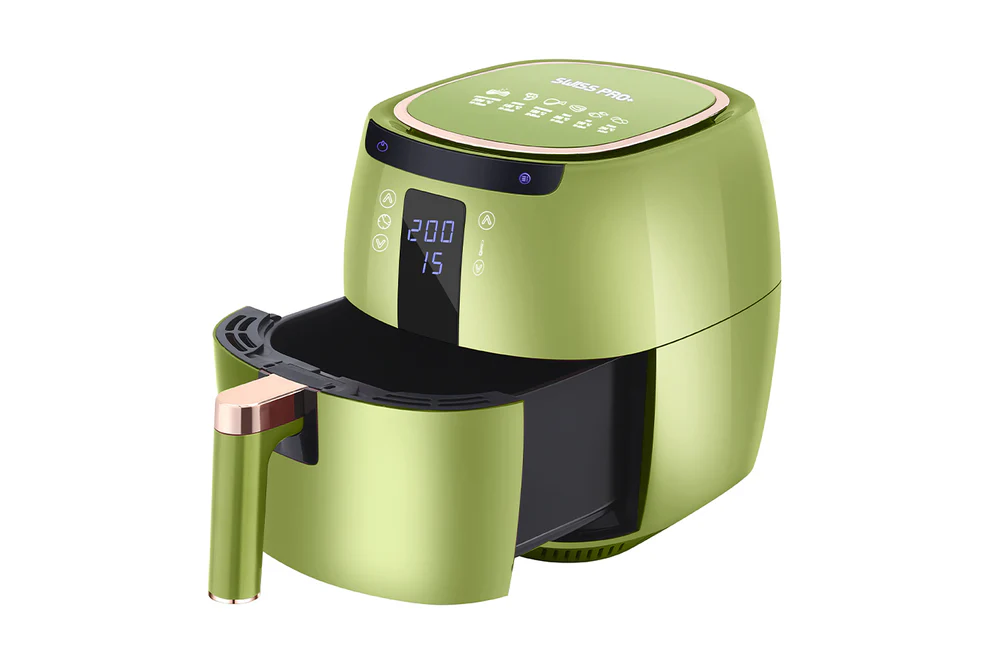Swiss Pro Plus Digital Air Fryer , 7 Liter , 1750 Watt Green - SP-AF1750