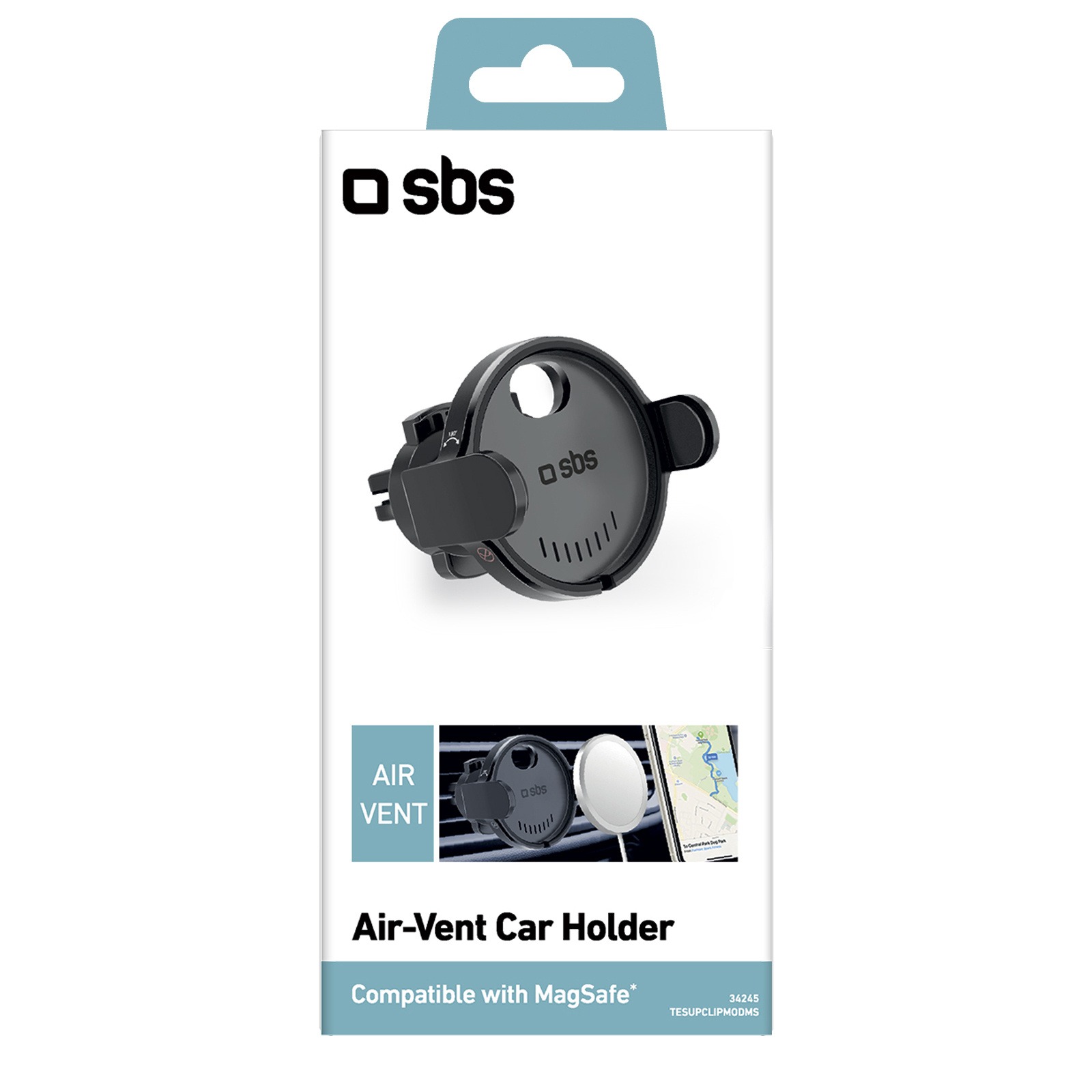Sbs Mobile Car Holder for Smartphones , Black