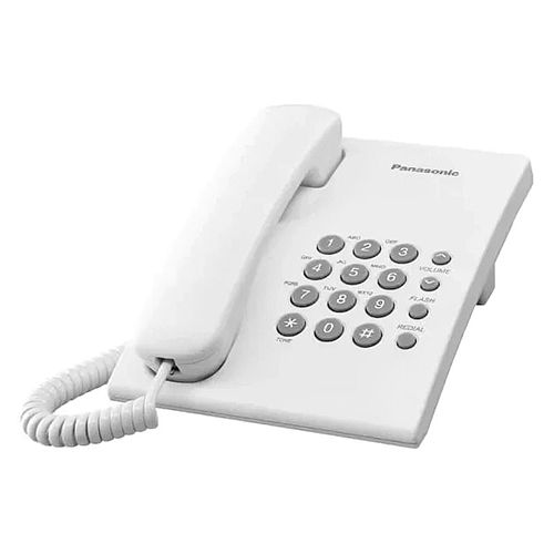 Panasonic Corded Telephone ,White - KX-TS500FX