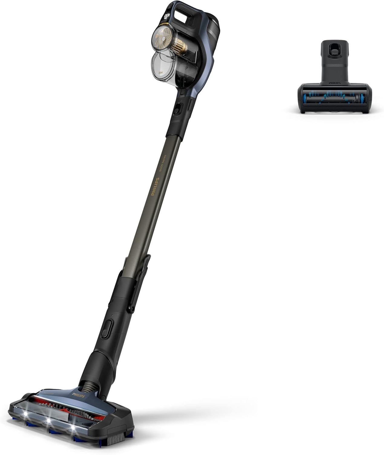 Philips 8000 Series Cordless Stick Vacuum Cleaner , 400 Watt , Black Blue - XC8043/61