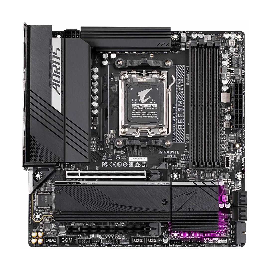 ماذر بورد جيجابايت B650M اوروس ايليت ، AMD ، mATX - اسود