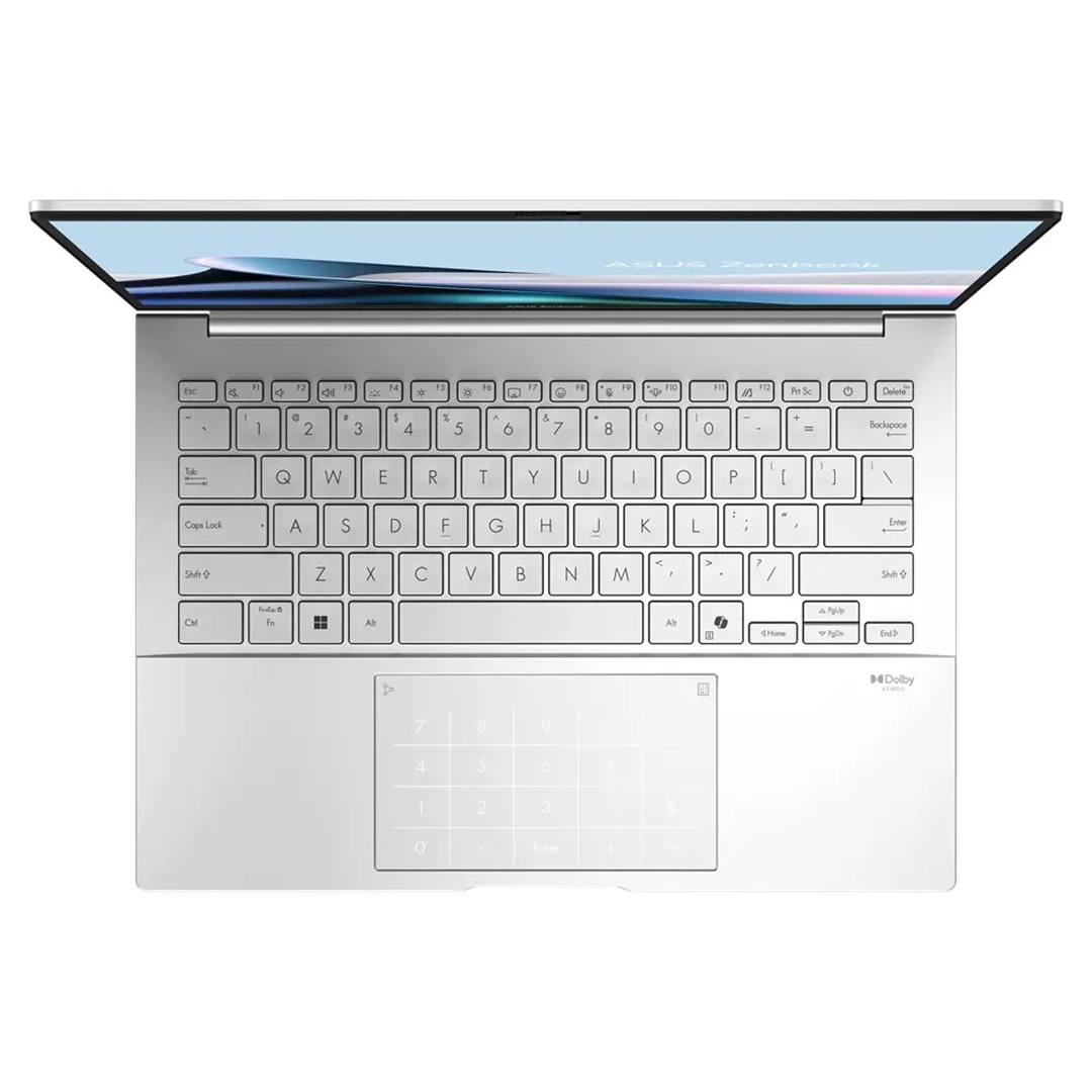 Asus Zenbook 14 UX3405CA-SU157W Laptop ,Intel Core Ultra 7 255H 14 Inch ,512 GB SSD ,16 GB ,Intel Arc Graphics ,Windows 11 - Foggy Silver