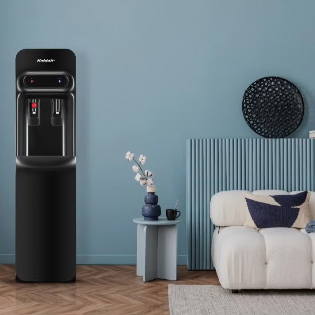 Koldair Slim Hot & Cold Top Loading Water Dispenser , 2 Tabs Black