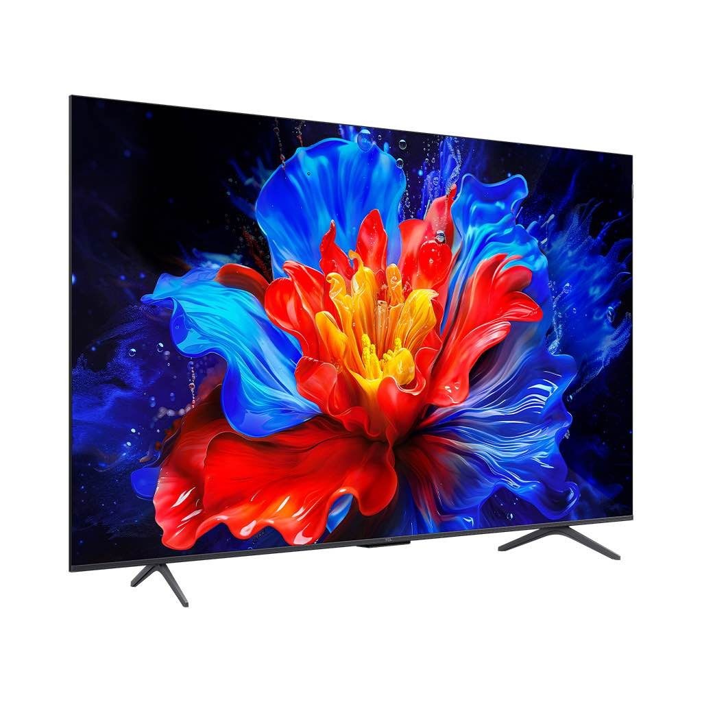 شاشة تلفزيون سمارت تي سي ال ، مقاس 65 بوصة ، QLED ، دقة 4K UHD ، بريسيفر داخلي