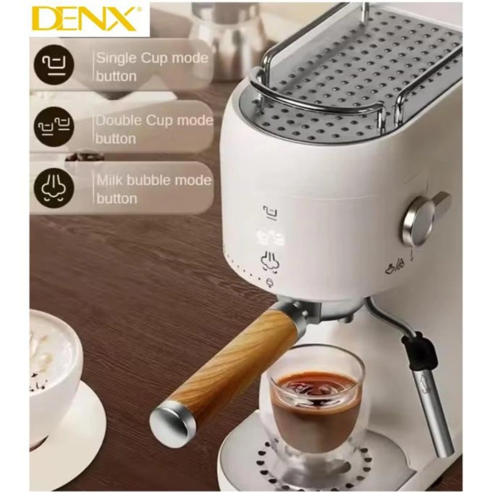 ماكينة قهوة اسبريسو وكابتشينو دينكس ، سعة 1 لتر ، 2 كوب ، ابيض - DX3417