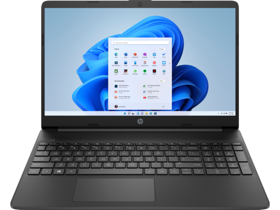 Hp 15S-FQ5048NE Laptop ,Intel Core i3-1215U 15.6 Inch ,256 GB SSD ,4 GB ,Intel UHD Graphics ,Windows 11 - Jet Black