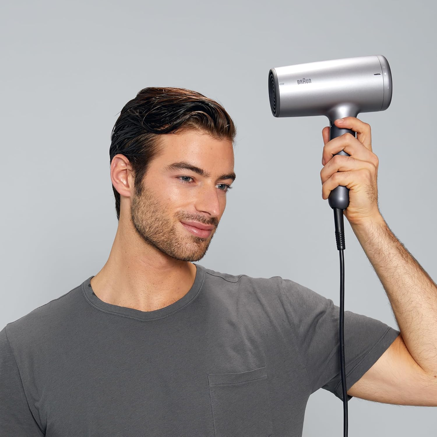 Braun HD 4.3 Hair Dryer 2200 Watt , Black Silver - BRHD435SDE
