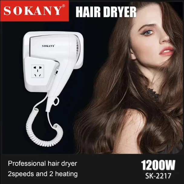 سشوار سوكاني ، قدرة 1200 وات ، ابيض - SK-2217