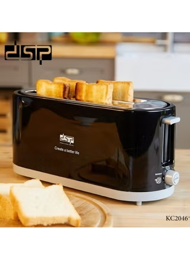 Dsp Toaster , 4 Slices 1400 Watt Black - KC2046